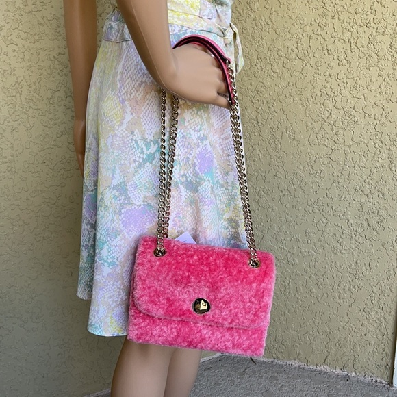 Kate Spade Natalia Foux Fur small flap crossbody - Picture 13 of 16